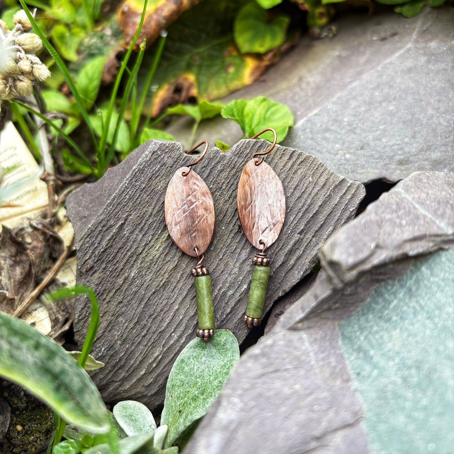 Green Jade Earrings