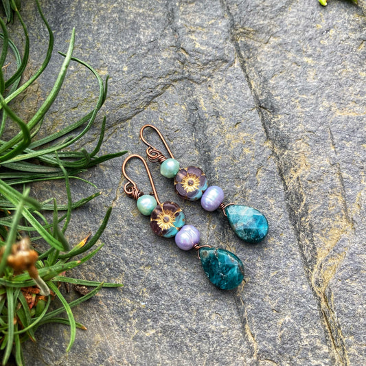 Lilac Spring Garden Earrings