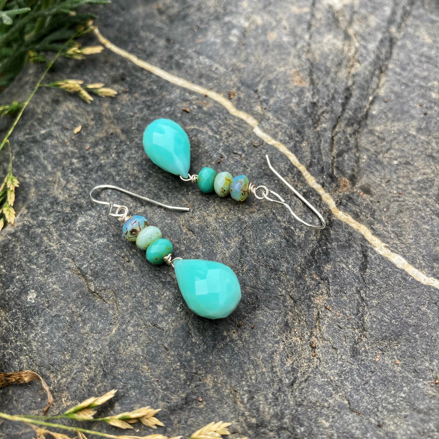 Peruvian Opal Drop Earrings