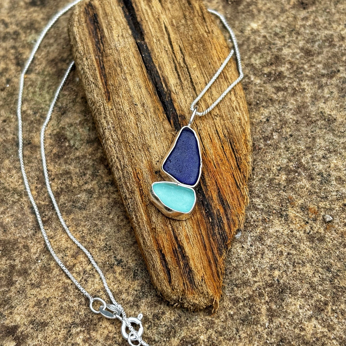 Cobalt Sailboat Necklace