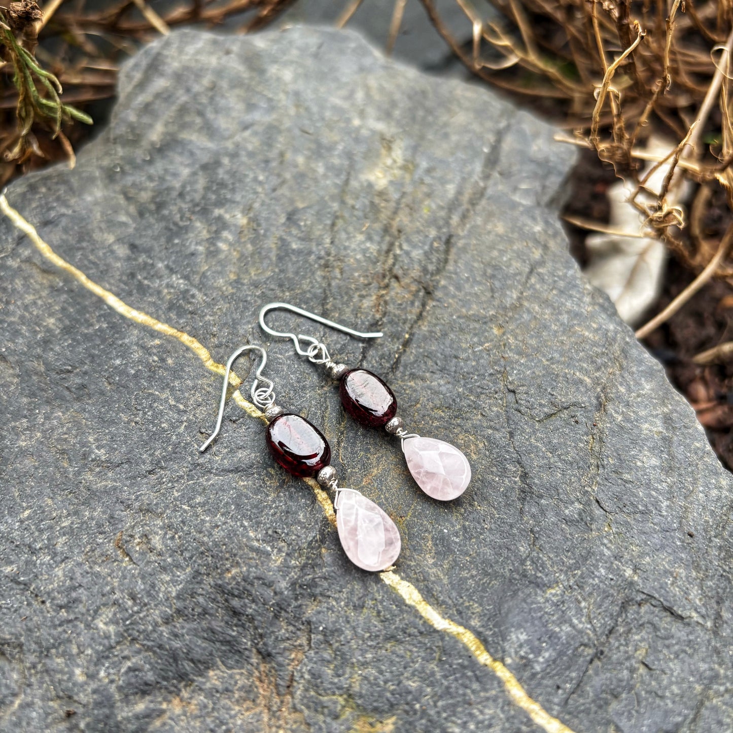 Rosy Garnet Earrings