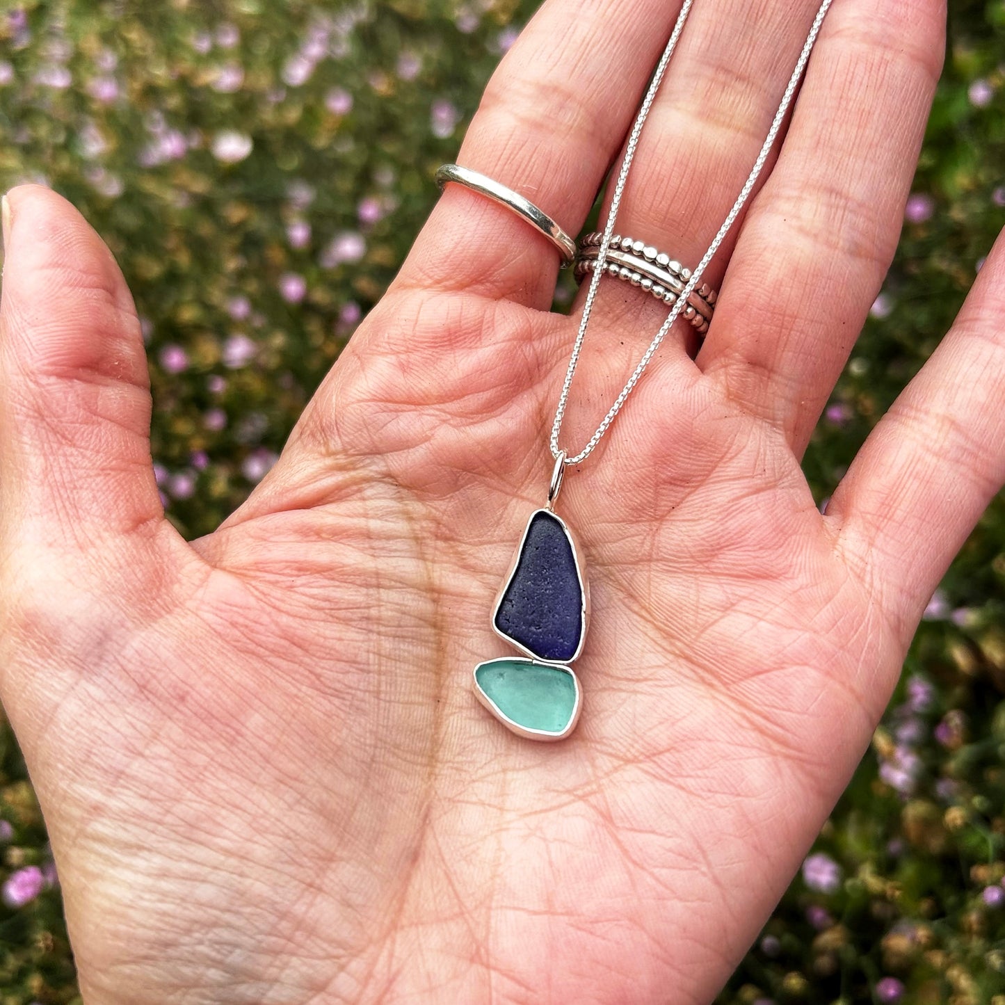 Cobalt Sailboat Necklace