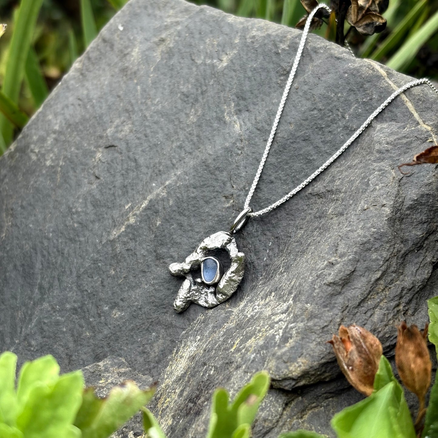 Tide Woven Blue Necklace