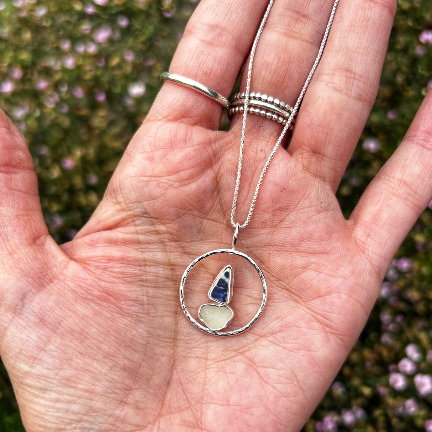 Encircled Sailboat Necklace