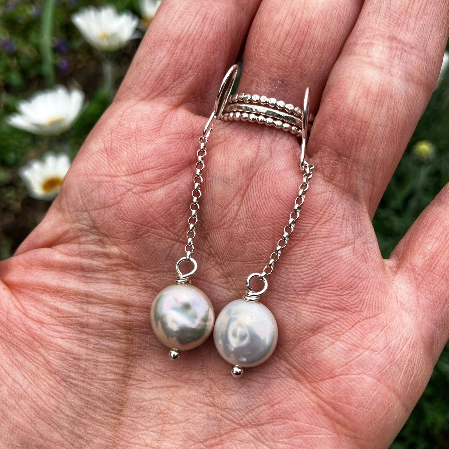 Ocean Pearl Drop Earrings