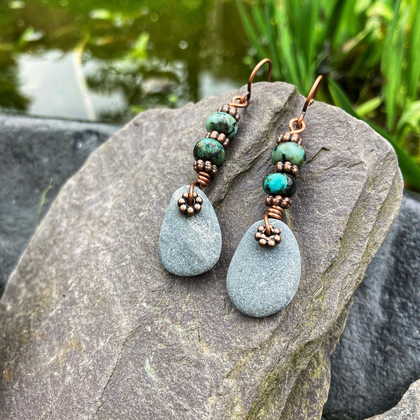 Beach Slate Earrings