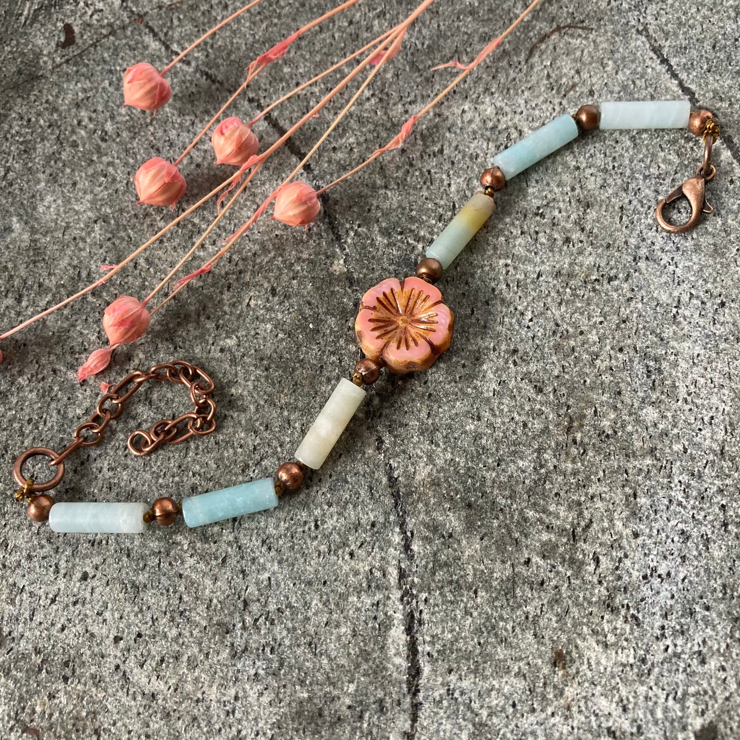 Peach Flower Bracelet