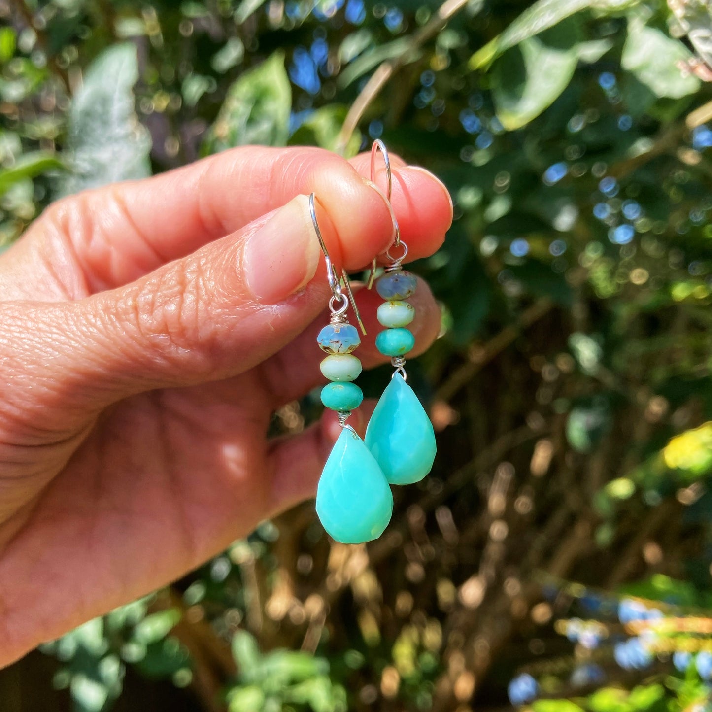 Peruvian Opal Drop Earrings