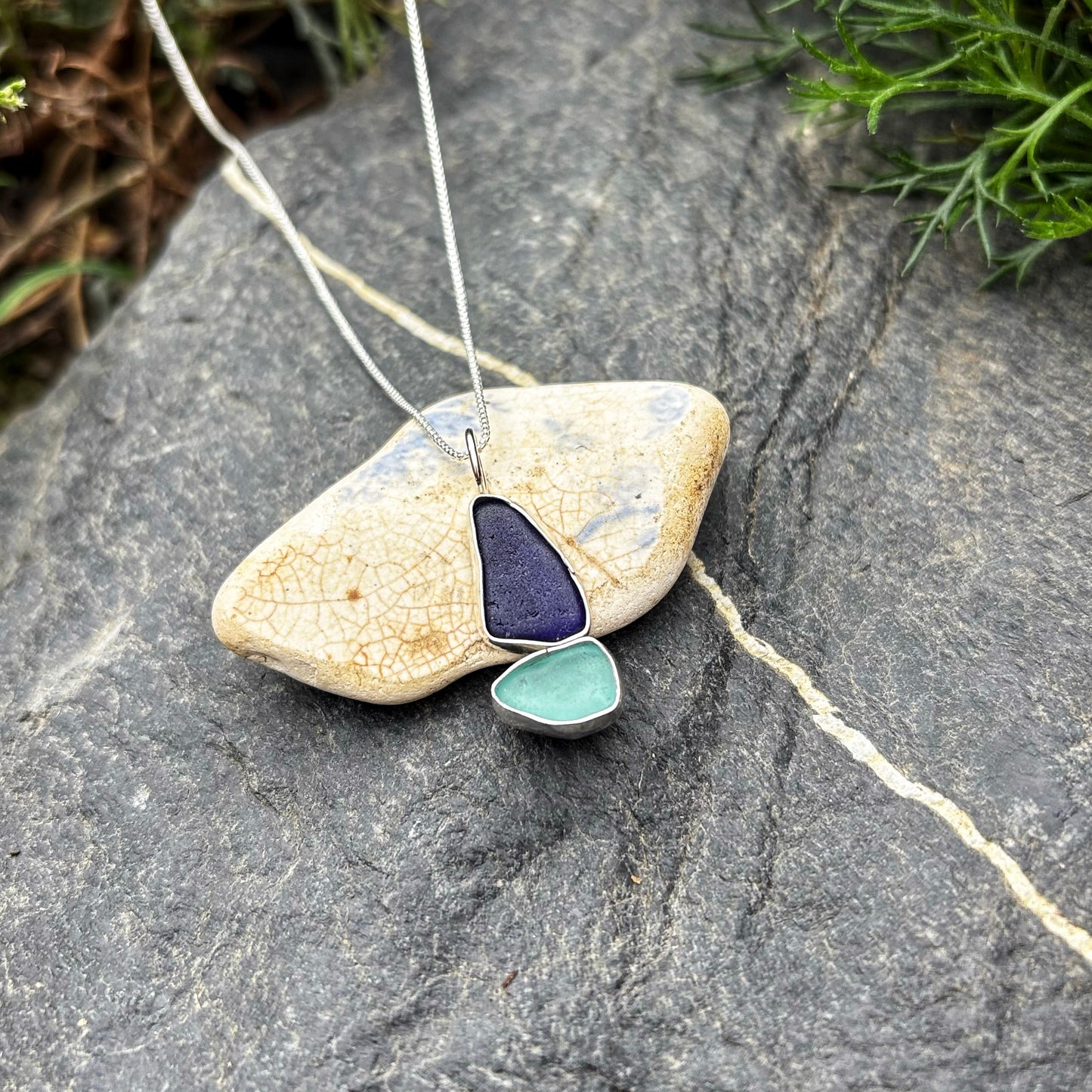 Cobalt Sailboat Necklace