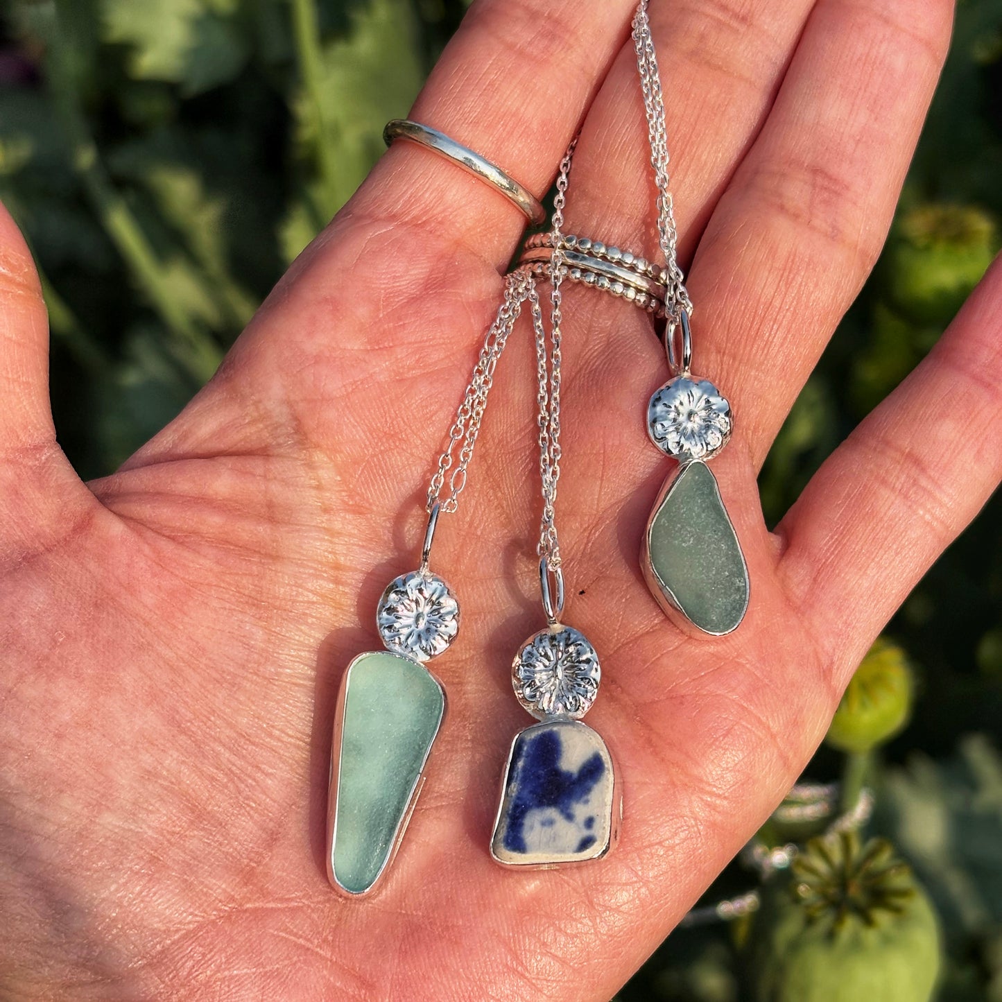 Poppies by the Sea Necklaces