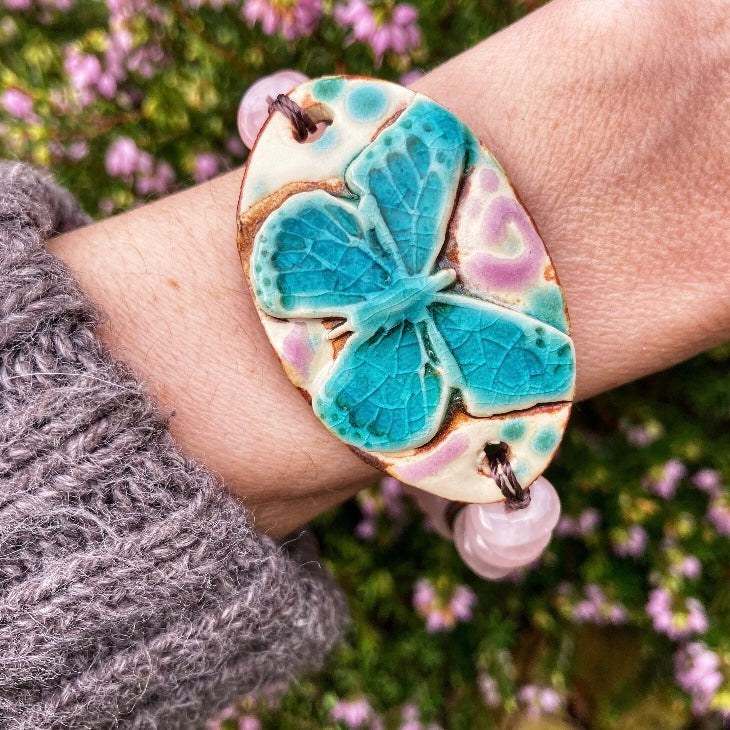 Ceramic Butterfly Bracelet