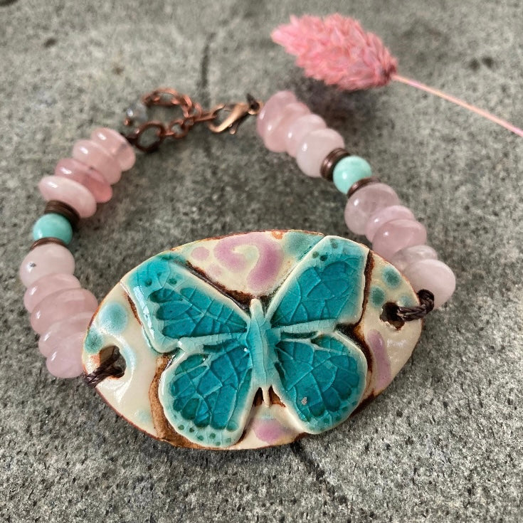 Ceramic Butterfly Bracelet