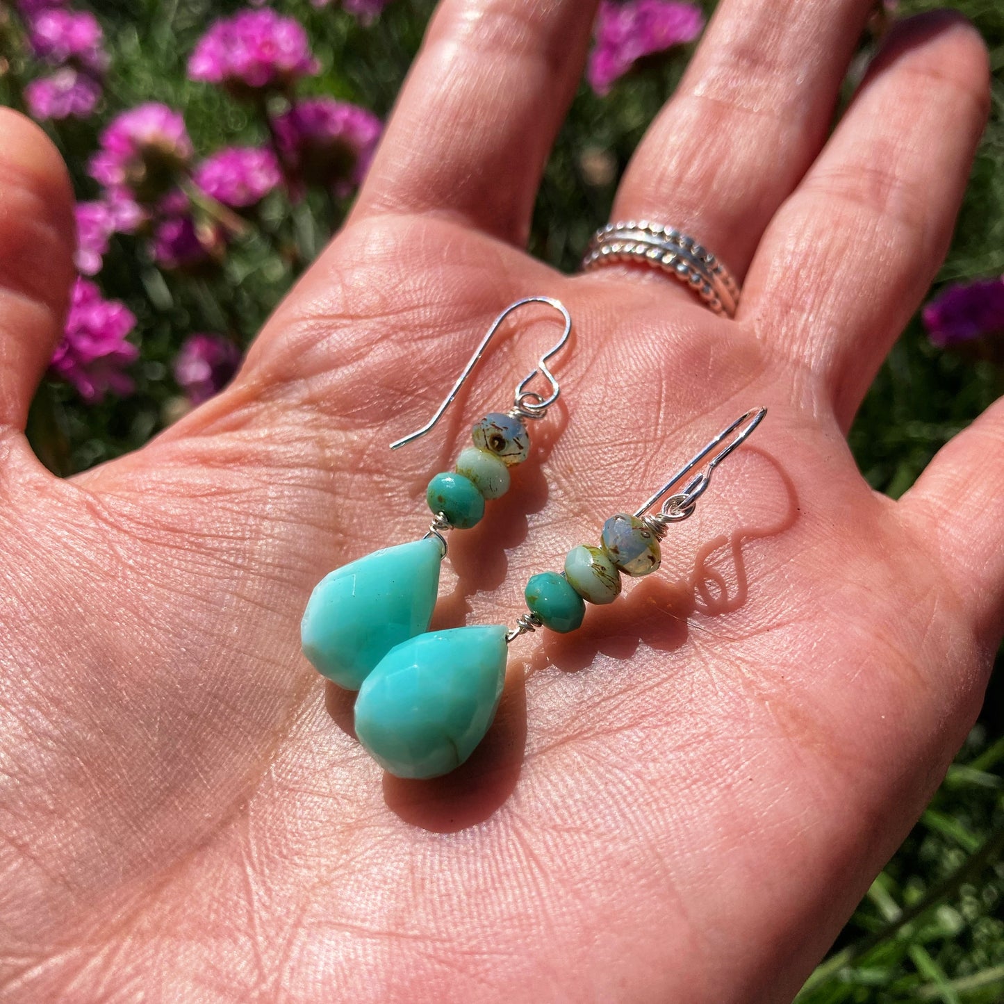 Peruvian Opal Drop Earrings