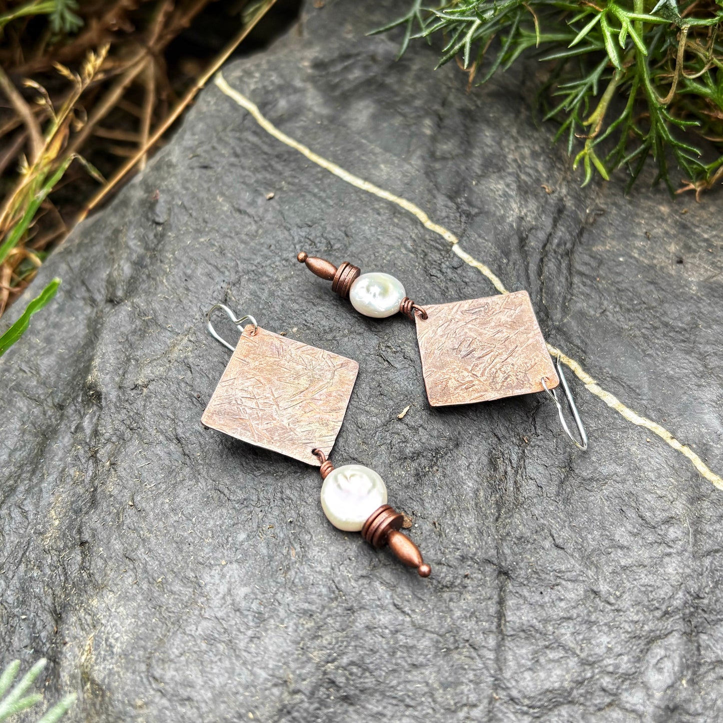 Rustic Pearl Earrings