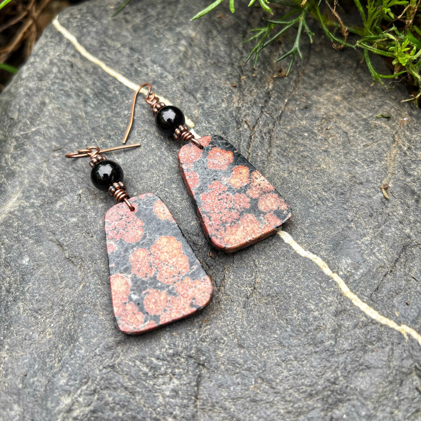 Firework Obsidian Earrings