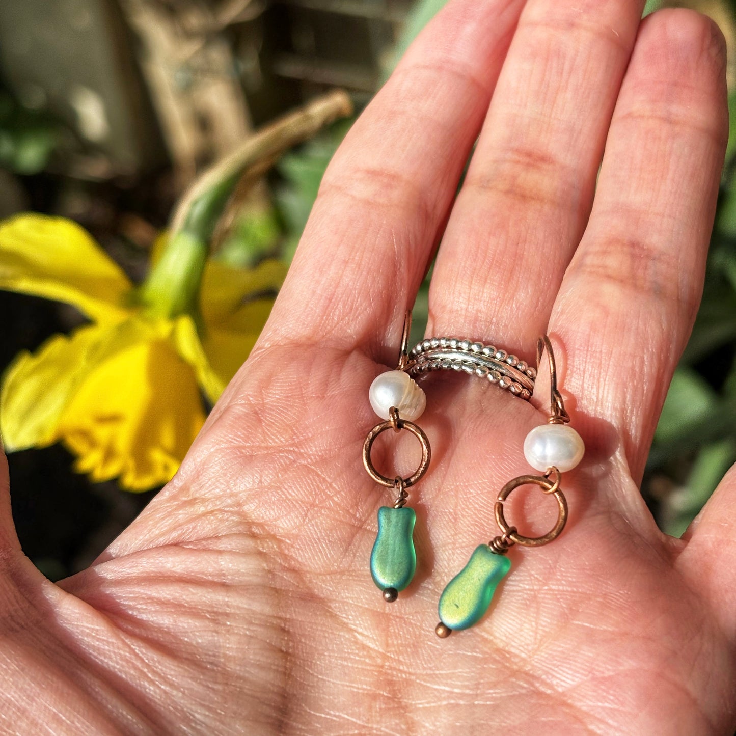 Pearly Fish Earrings