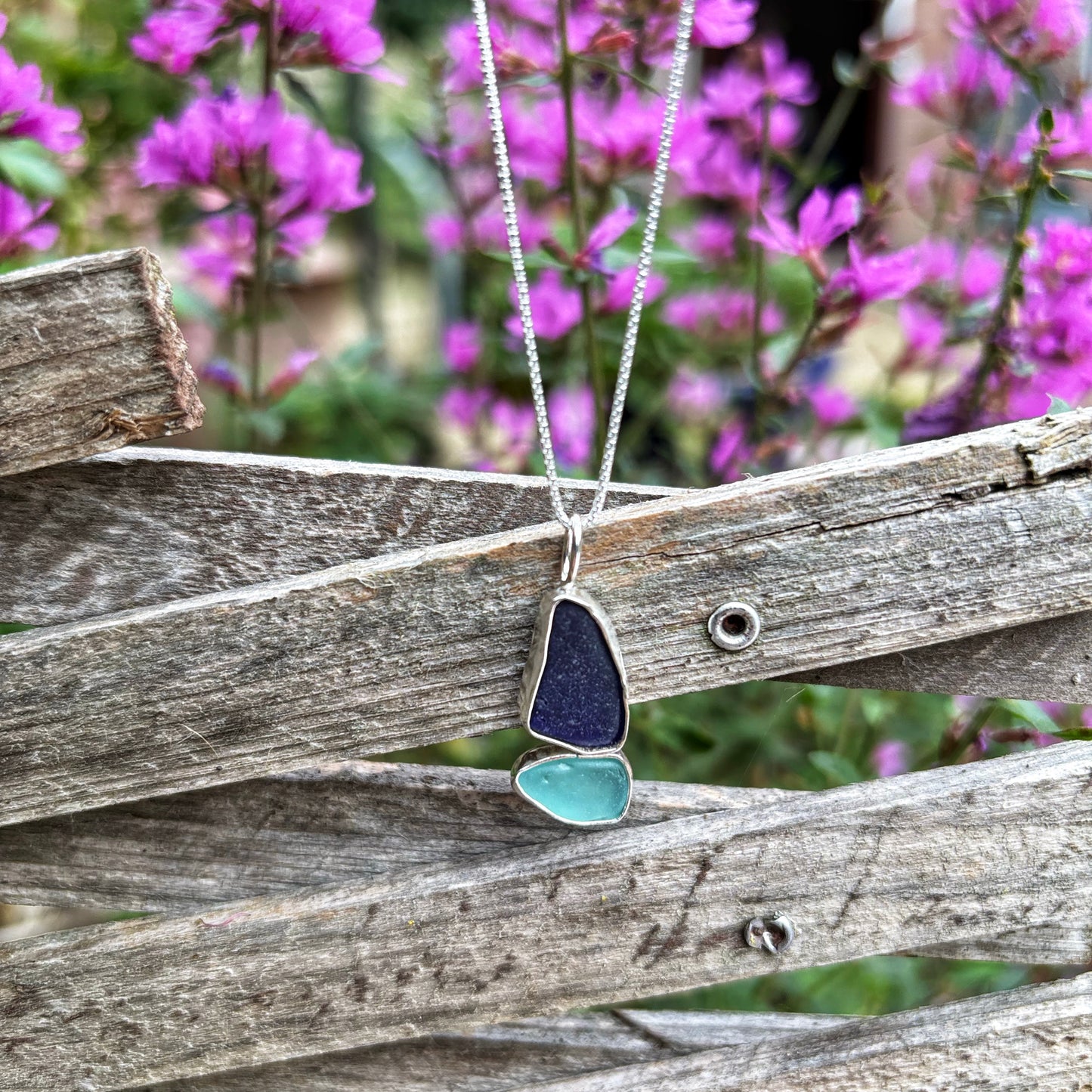 Cobalt Sailboat Necklace