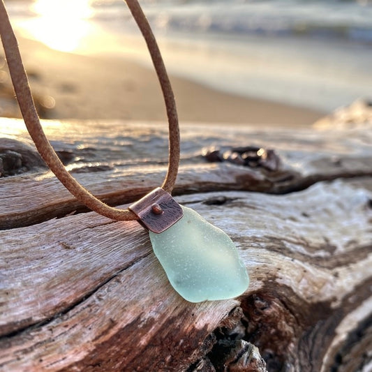 Seafoam Sea Glass Necklace