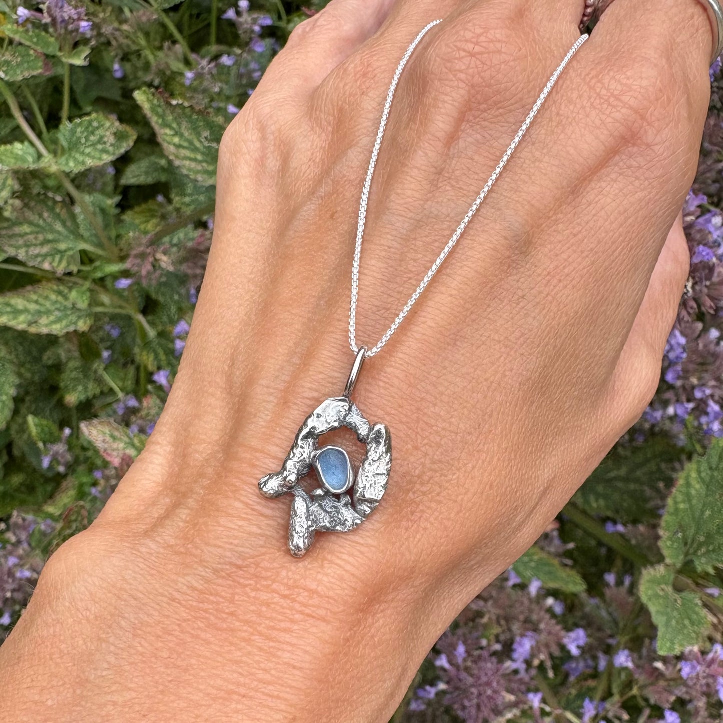 Tide Woven Blue Necklace