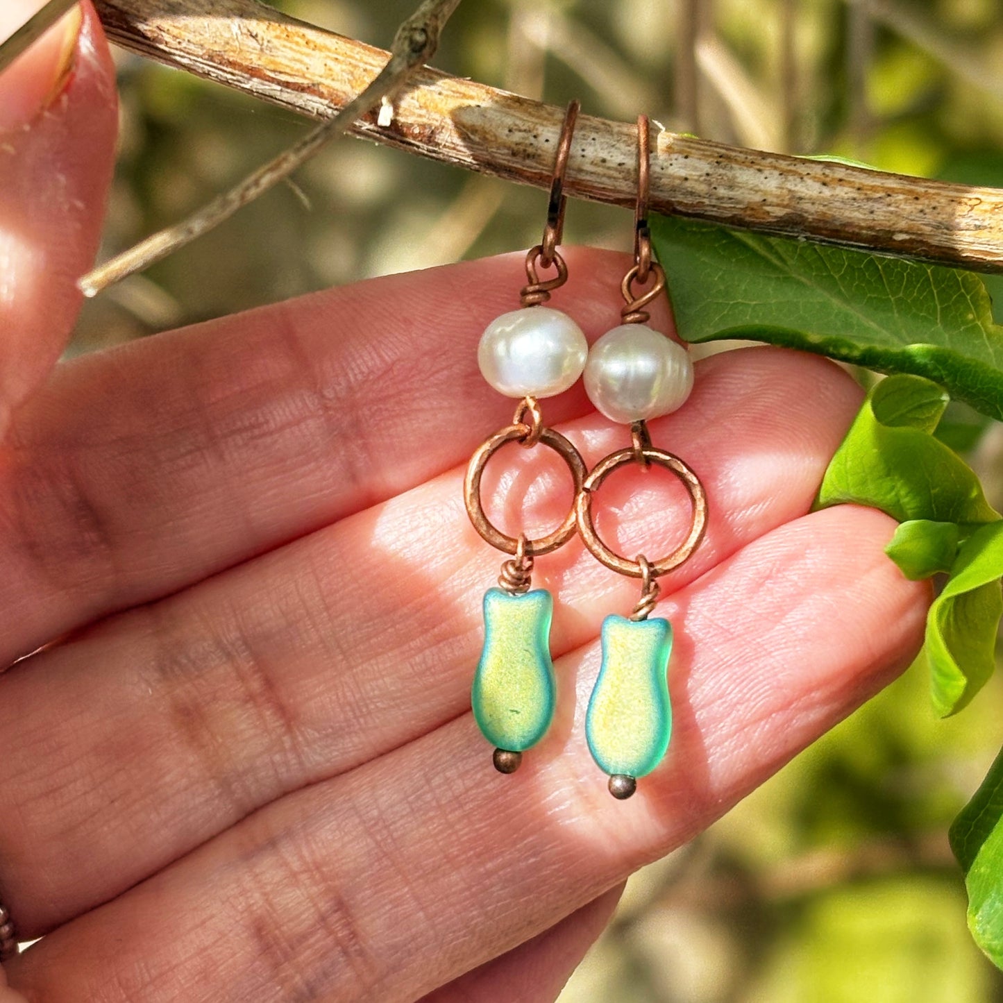 Pearly Fish Earrings