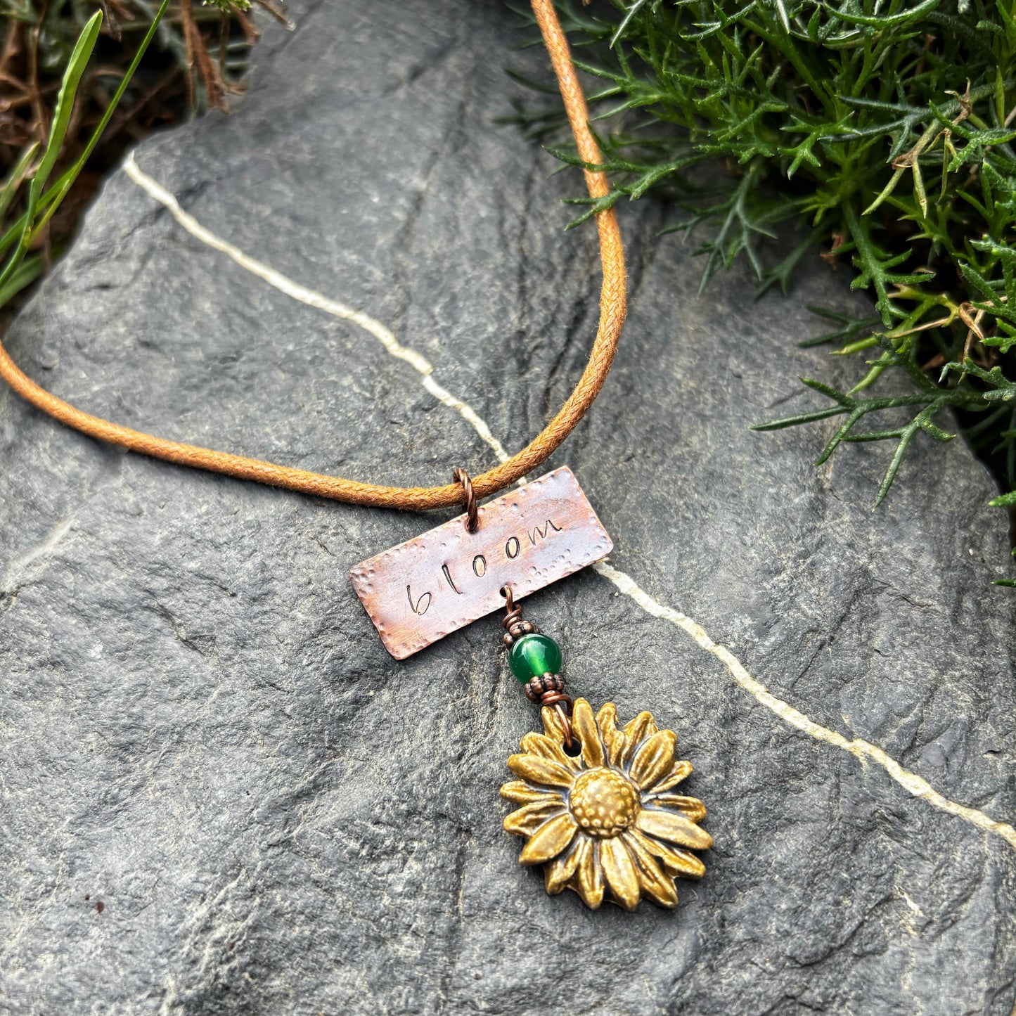 Green Onyx Bloom Necklace