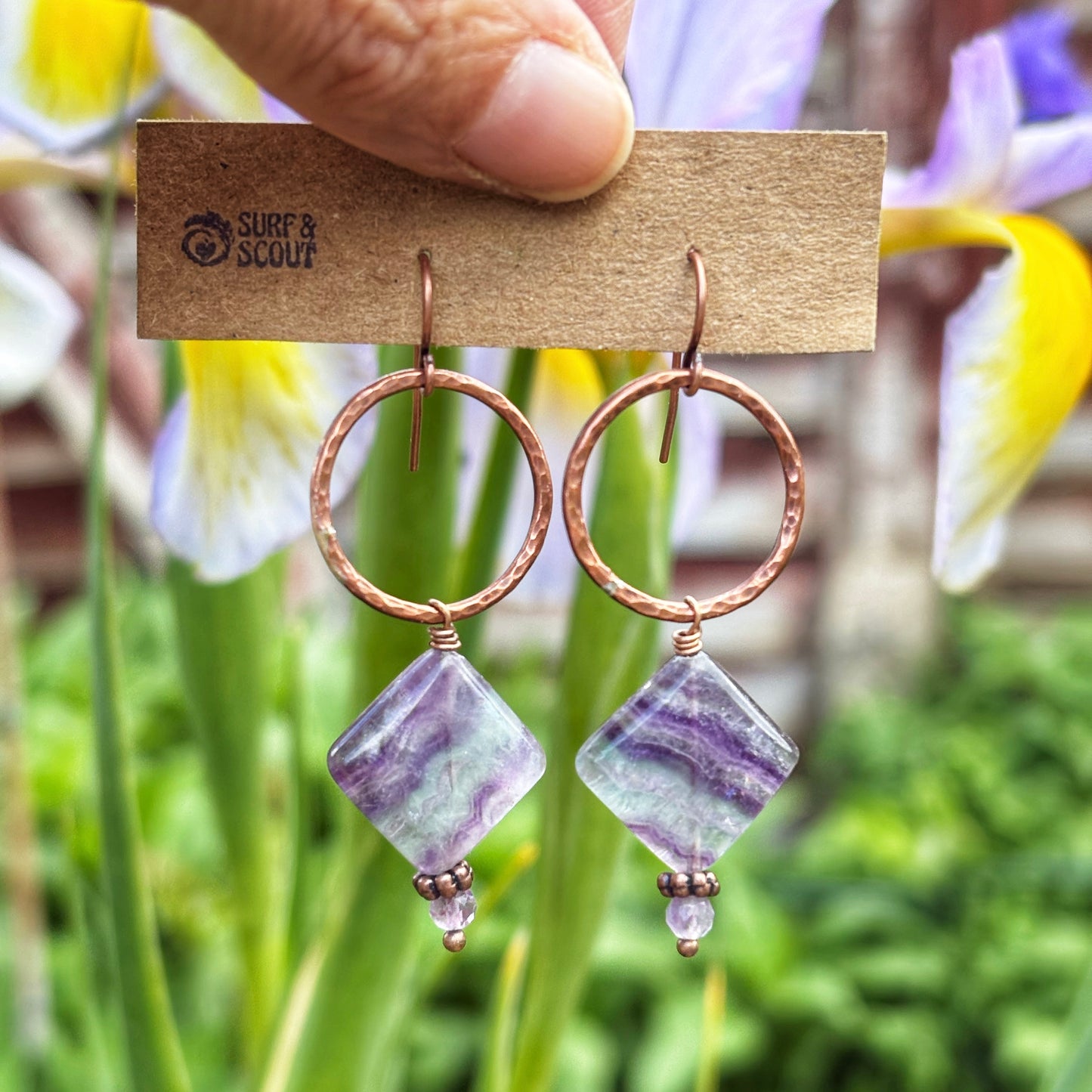 Rustic Fluorite Earrings