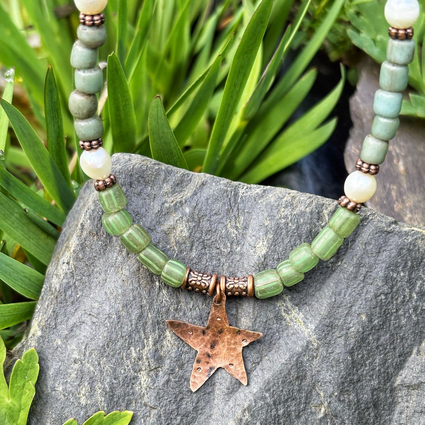Handmade Copper Starfish Necklace