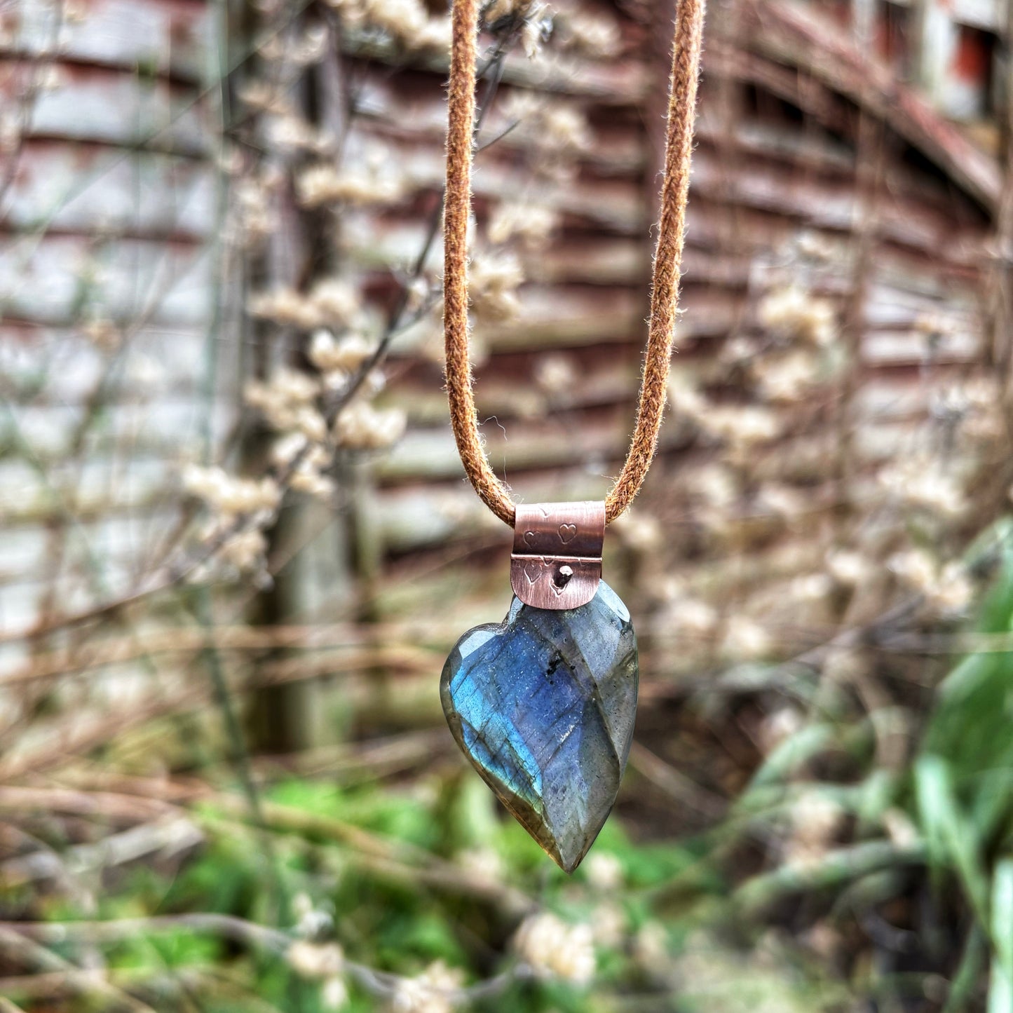 Gemstone Love Heart Necklaces