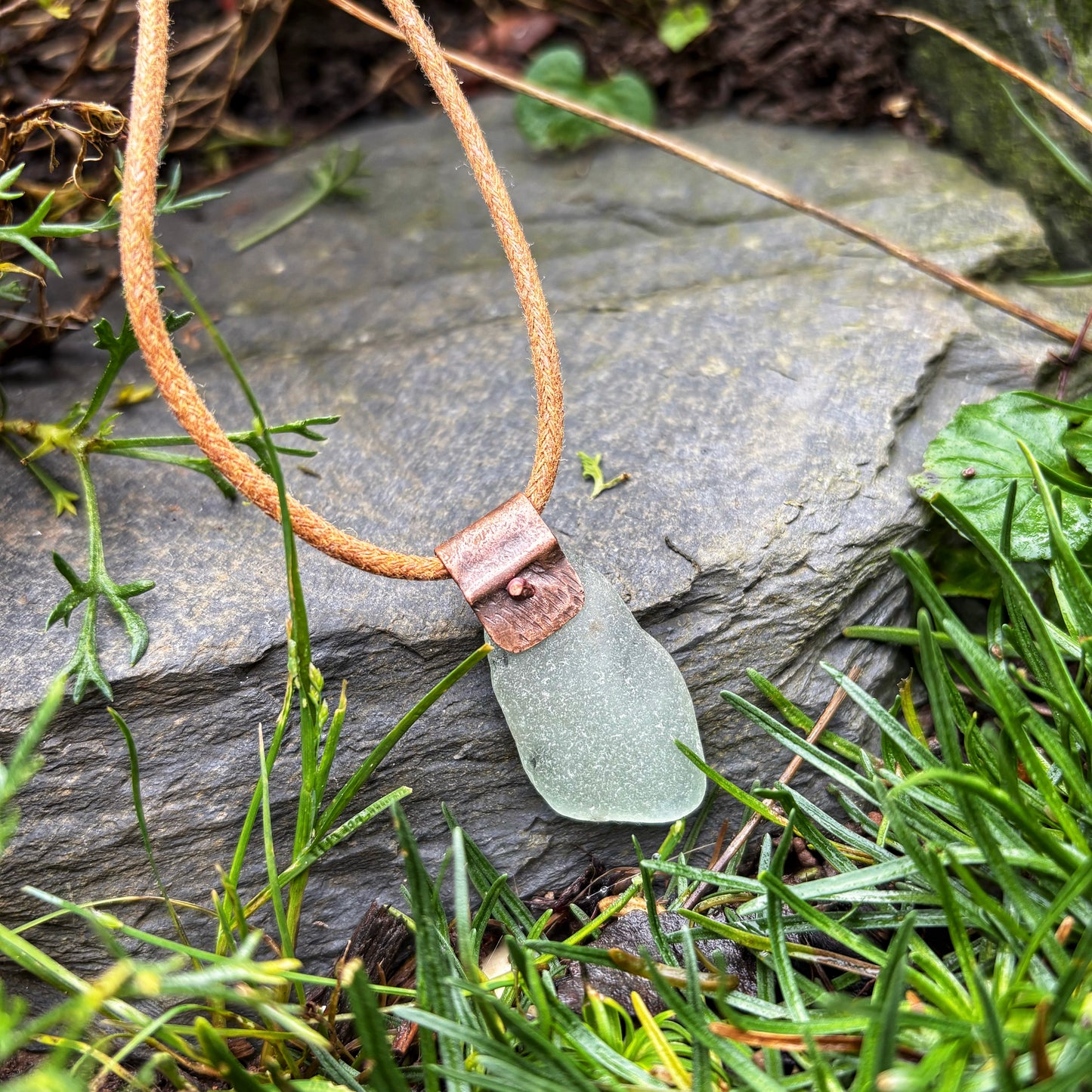 Seafoam Sea Glass Necklace