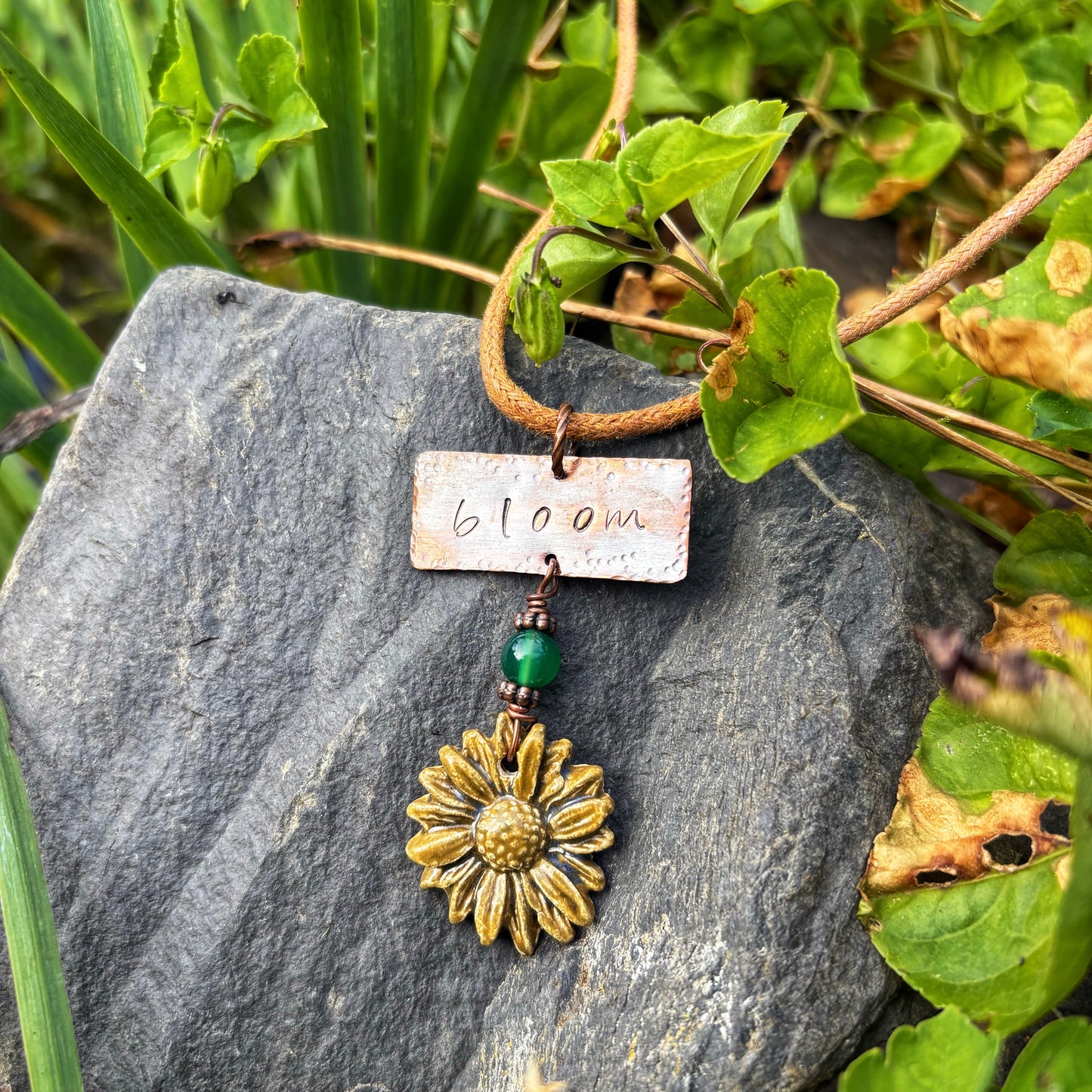 Green Onyx Bloom Necklace