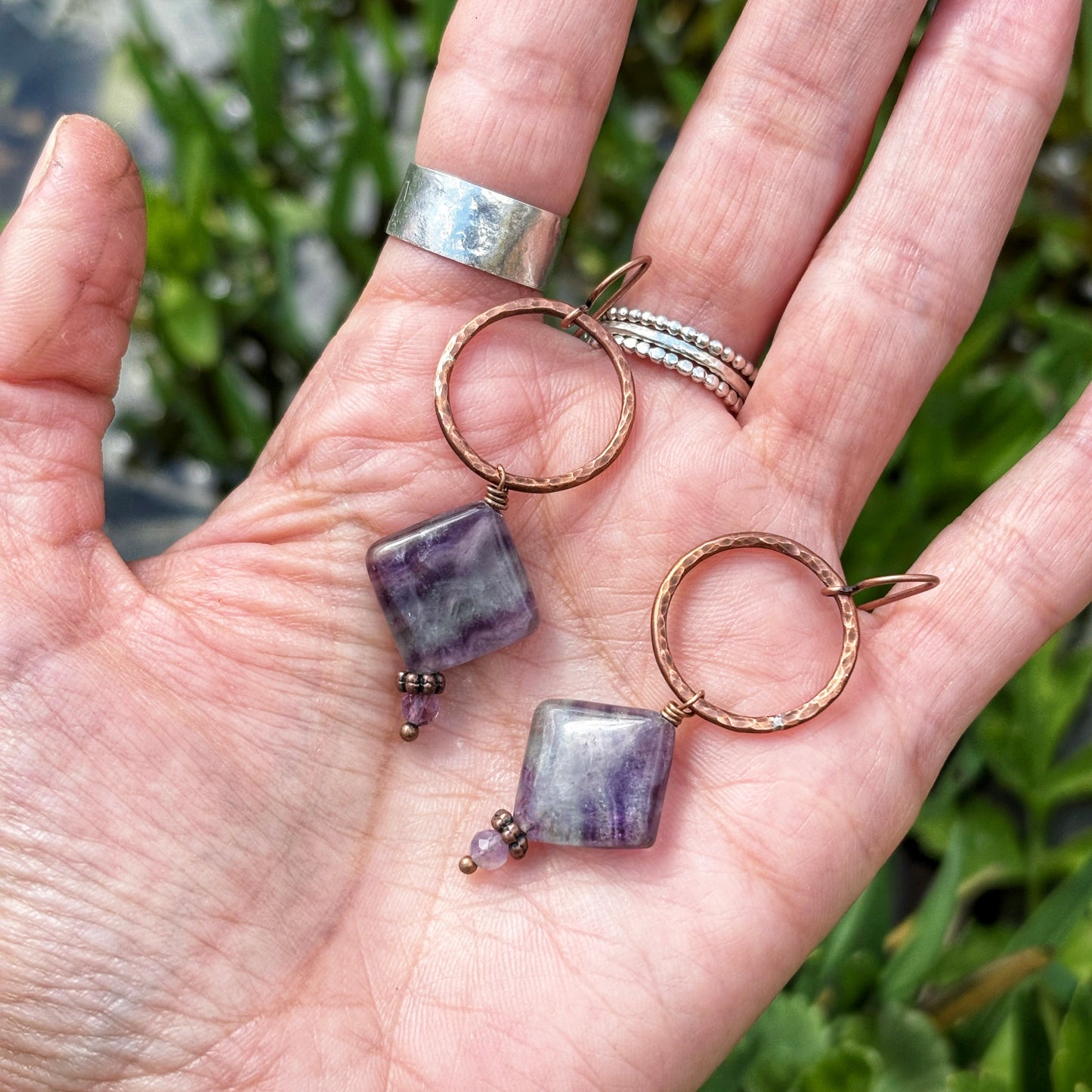 Rustic Fluorite Earrings