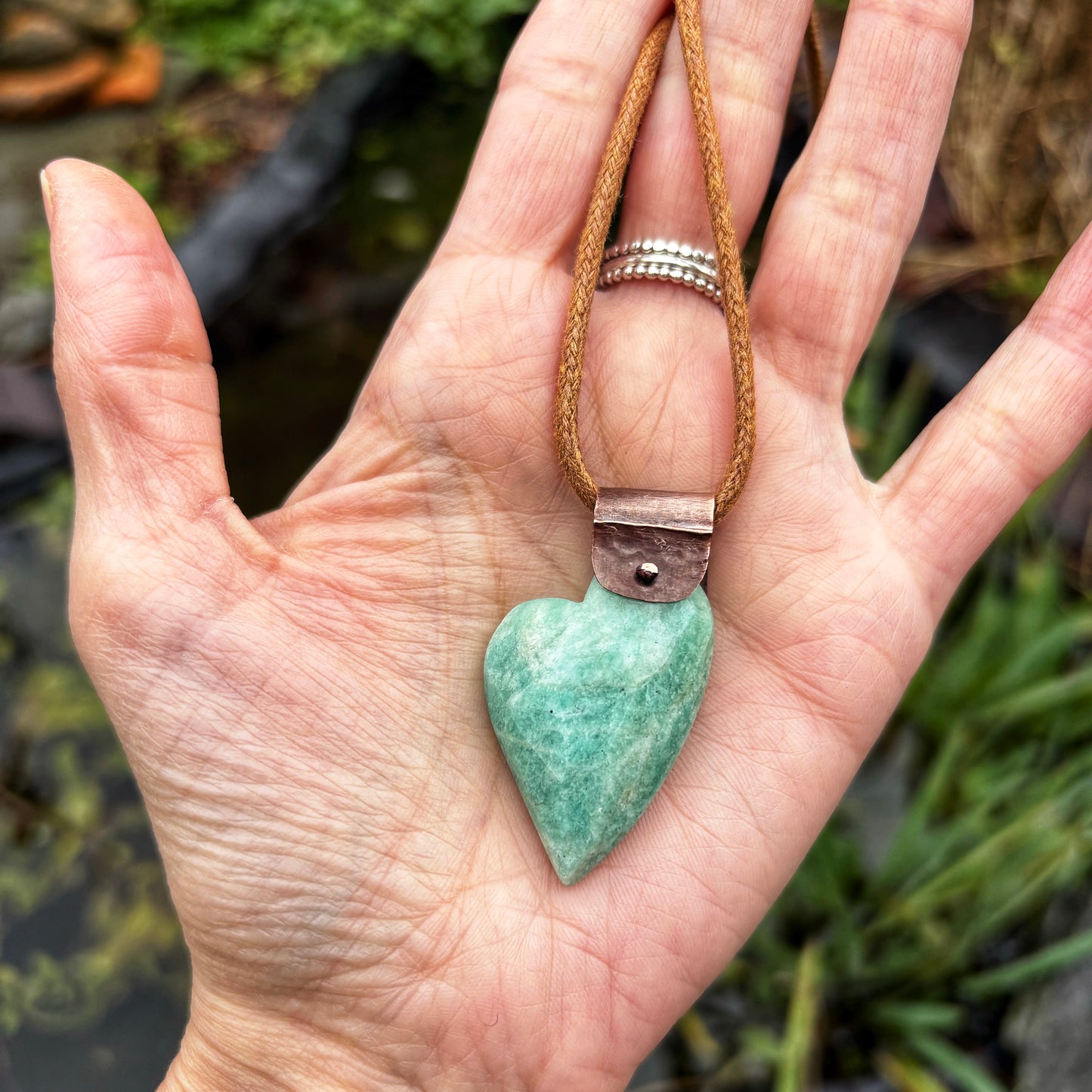 Gemstone Love Heart Necklaces