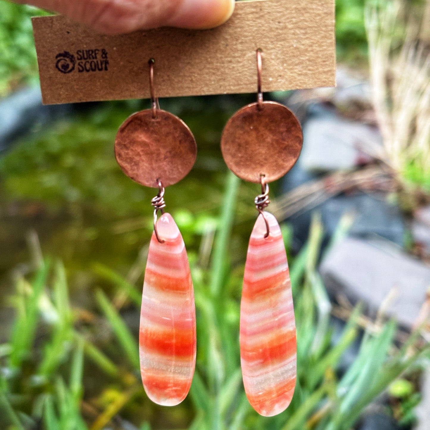 Sunrise Banded Agate Earrings