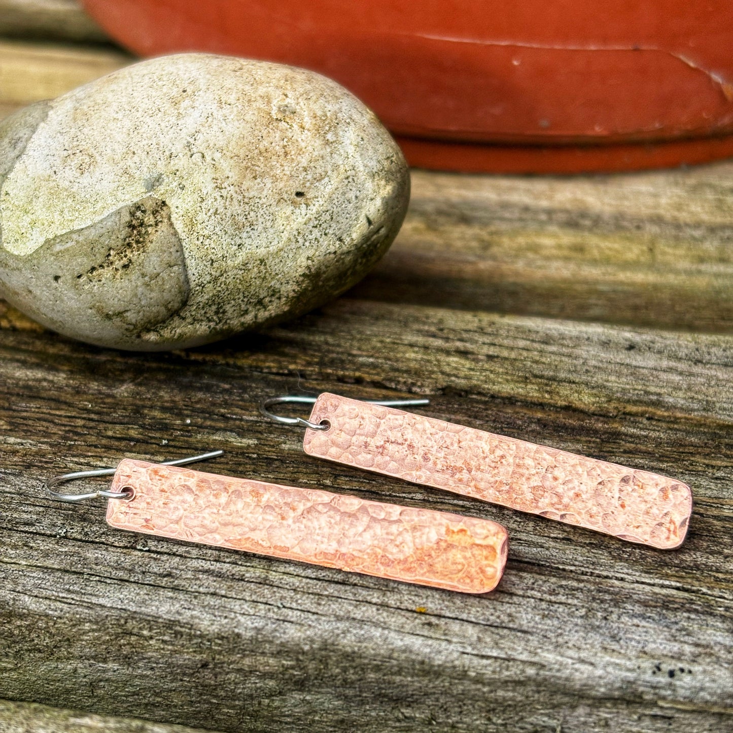 Flowing Creek Copper Earrings