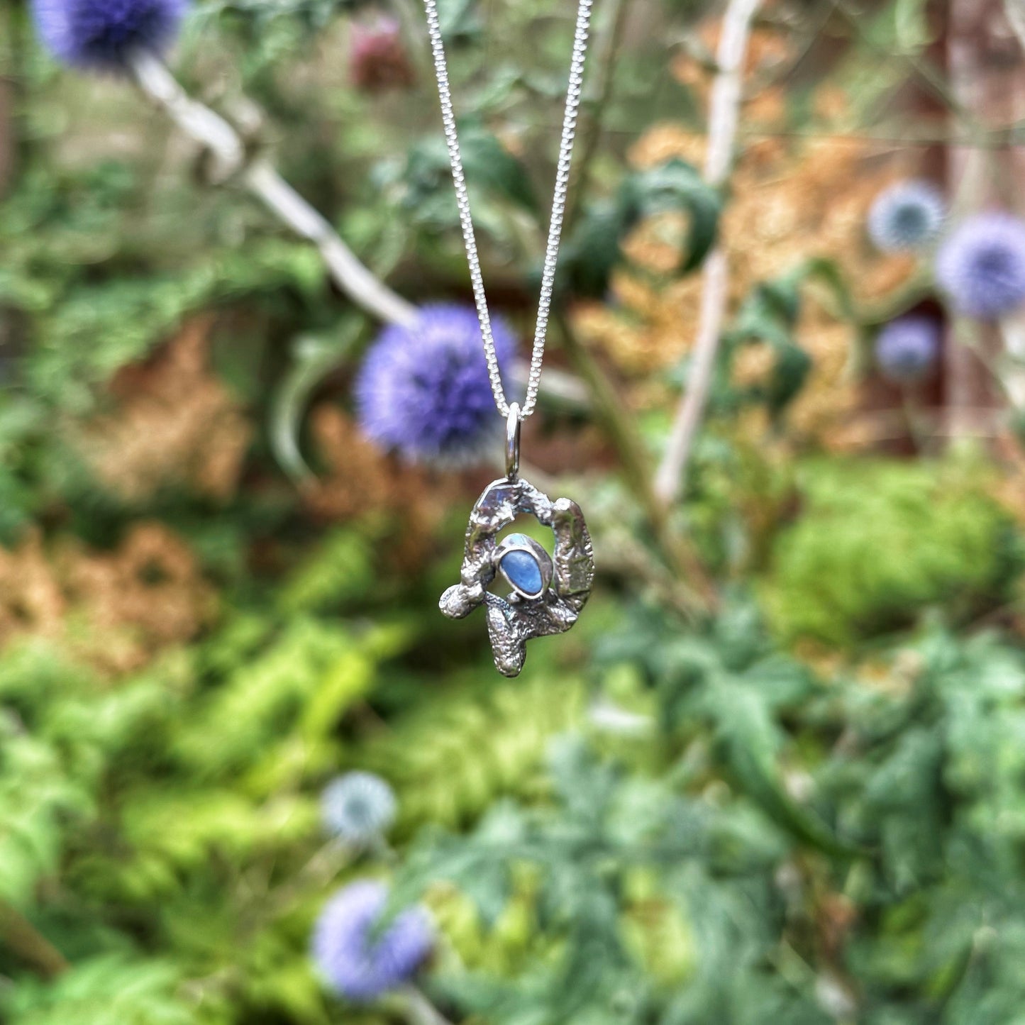 Tide Woven Blue Necklace