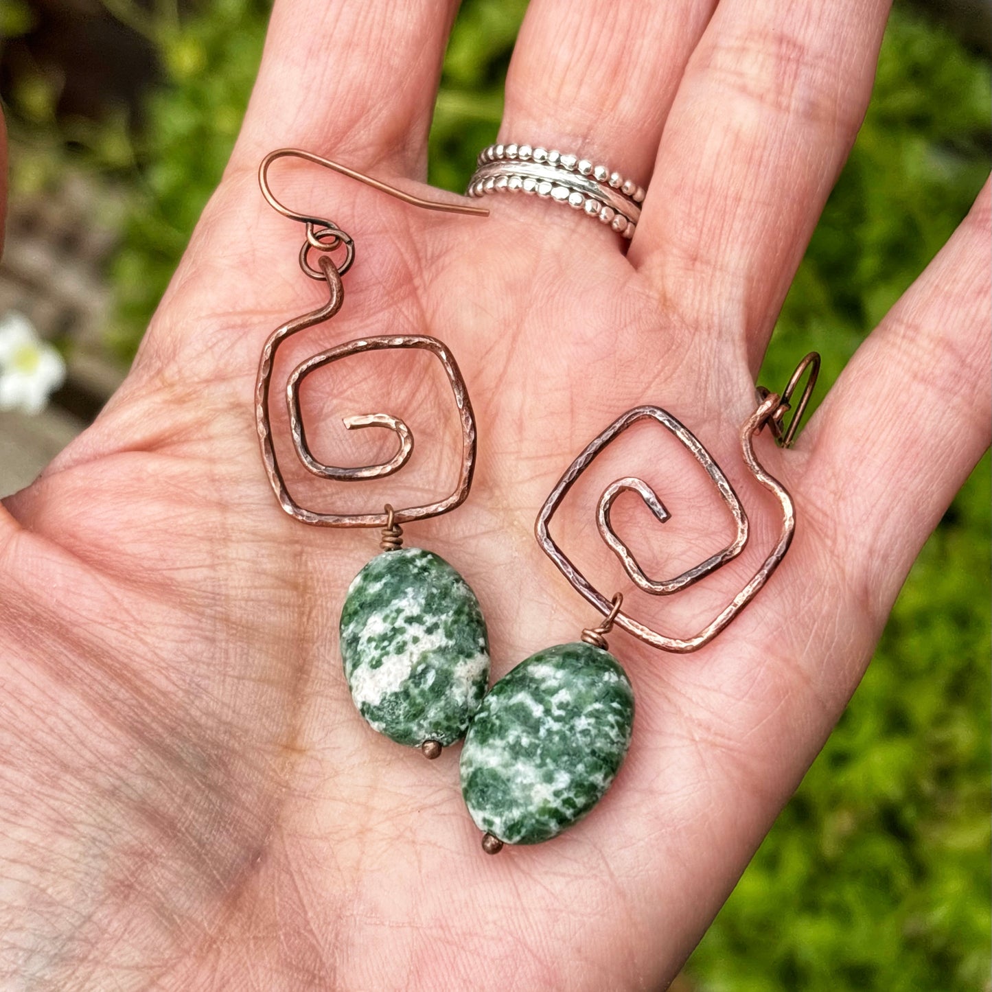 Tree Agate Dangle Earrings