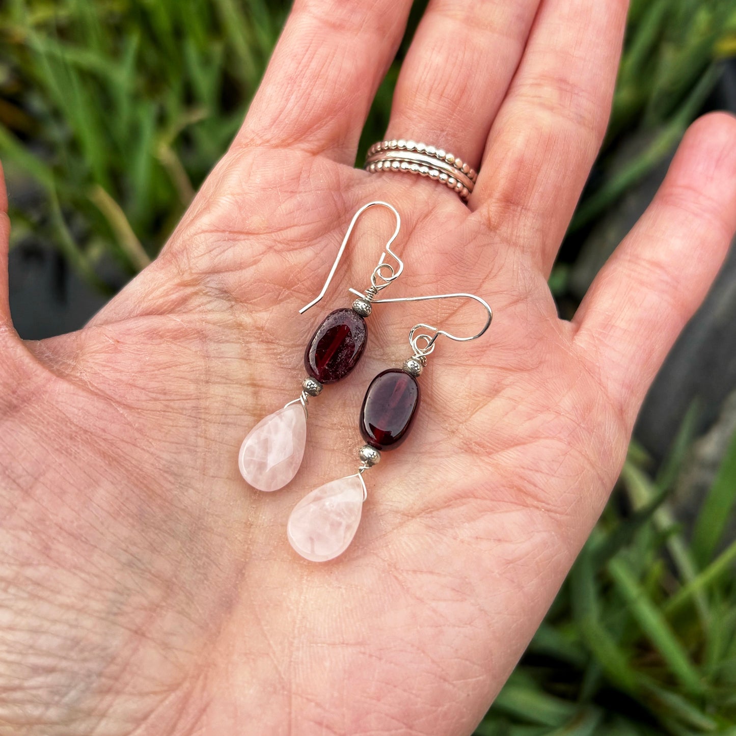Rosy Garnet Earrings