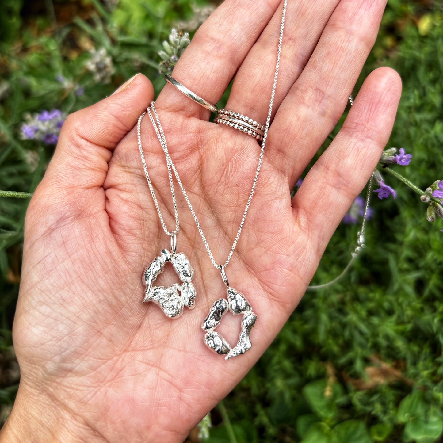 Tide Woven Silver Necklaces