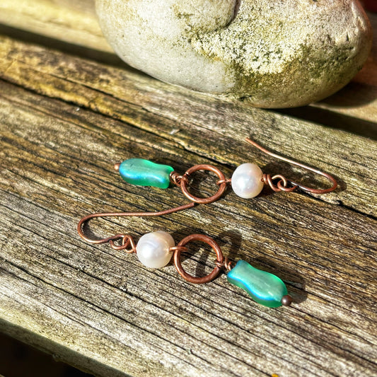 Pearly Fish Earrings