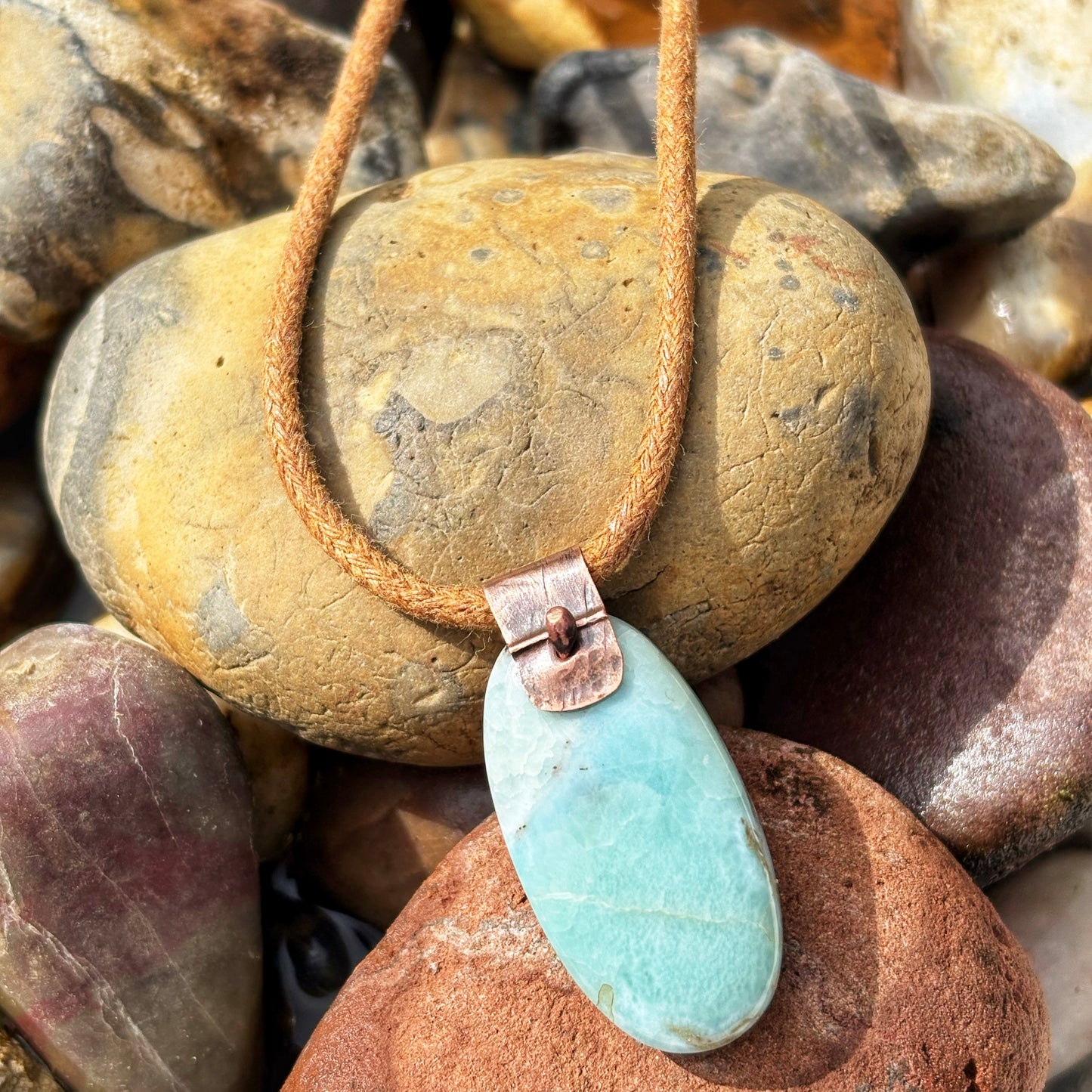 Rustic Larimar Necklace