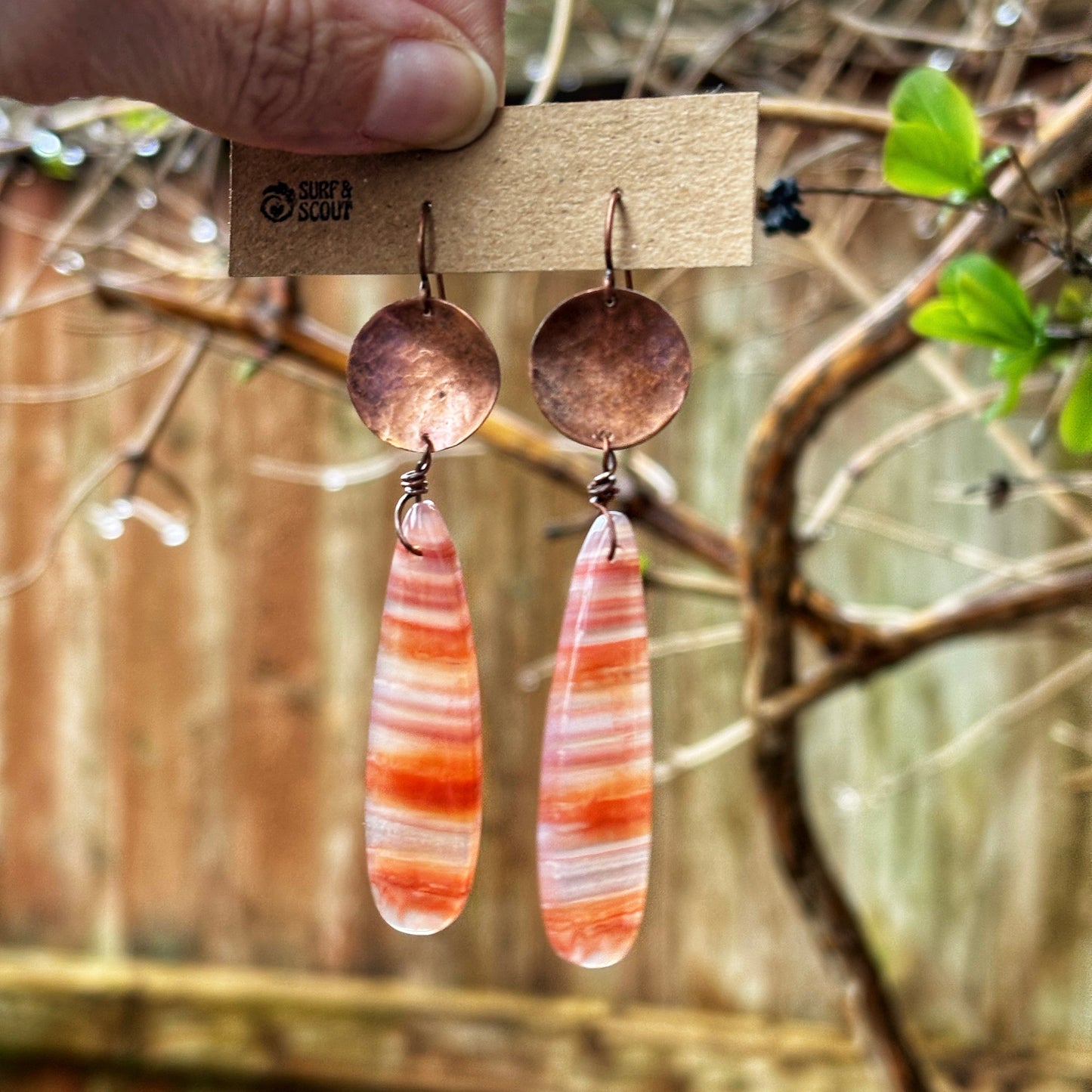 Sunrise Banded Agate Earrings