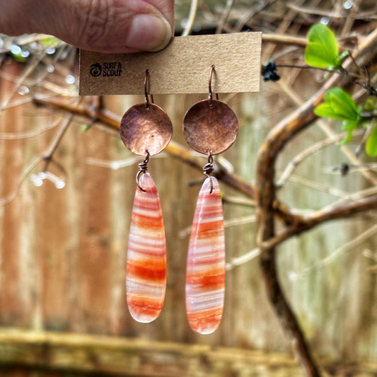 Sunrise Banded Agate Earrings