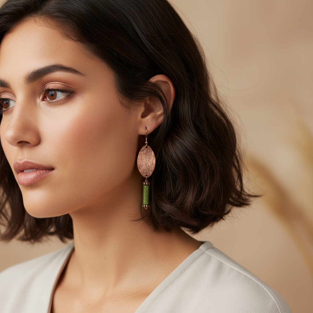 Green Jade Earrings