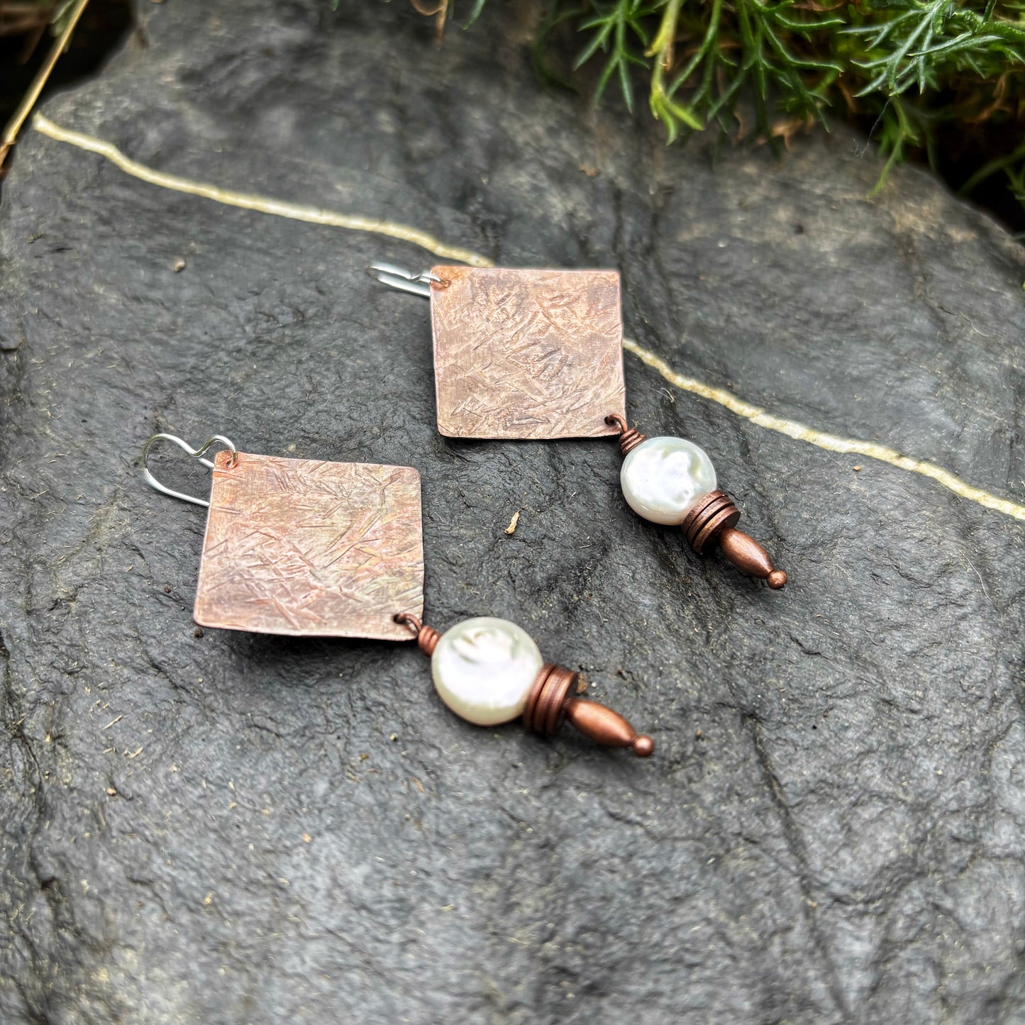 Rustic Pearl Earrings