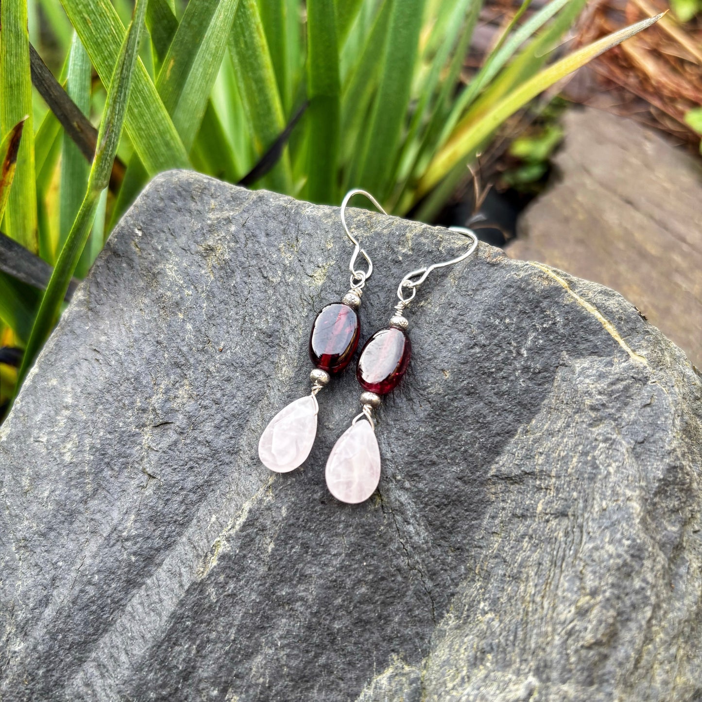 Rosy Garnet Earrings