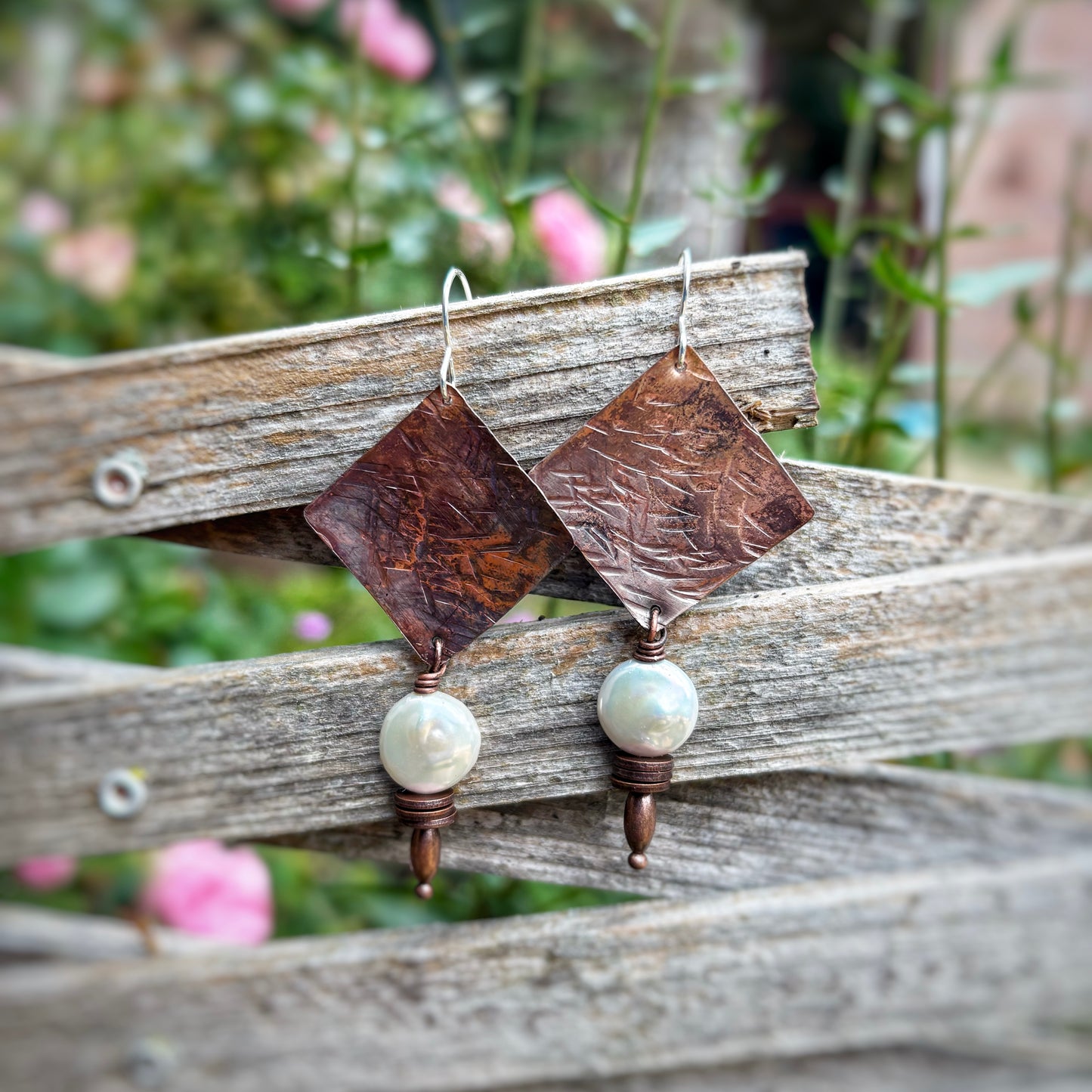 Rustic Pearl Earrings