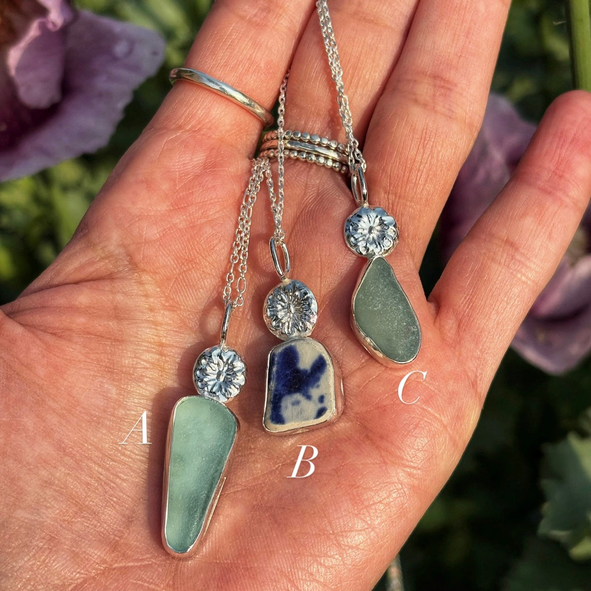 Poppies by the Sea Necklaces