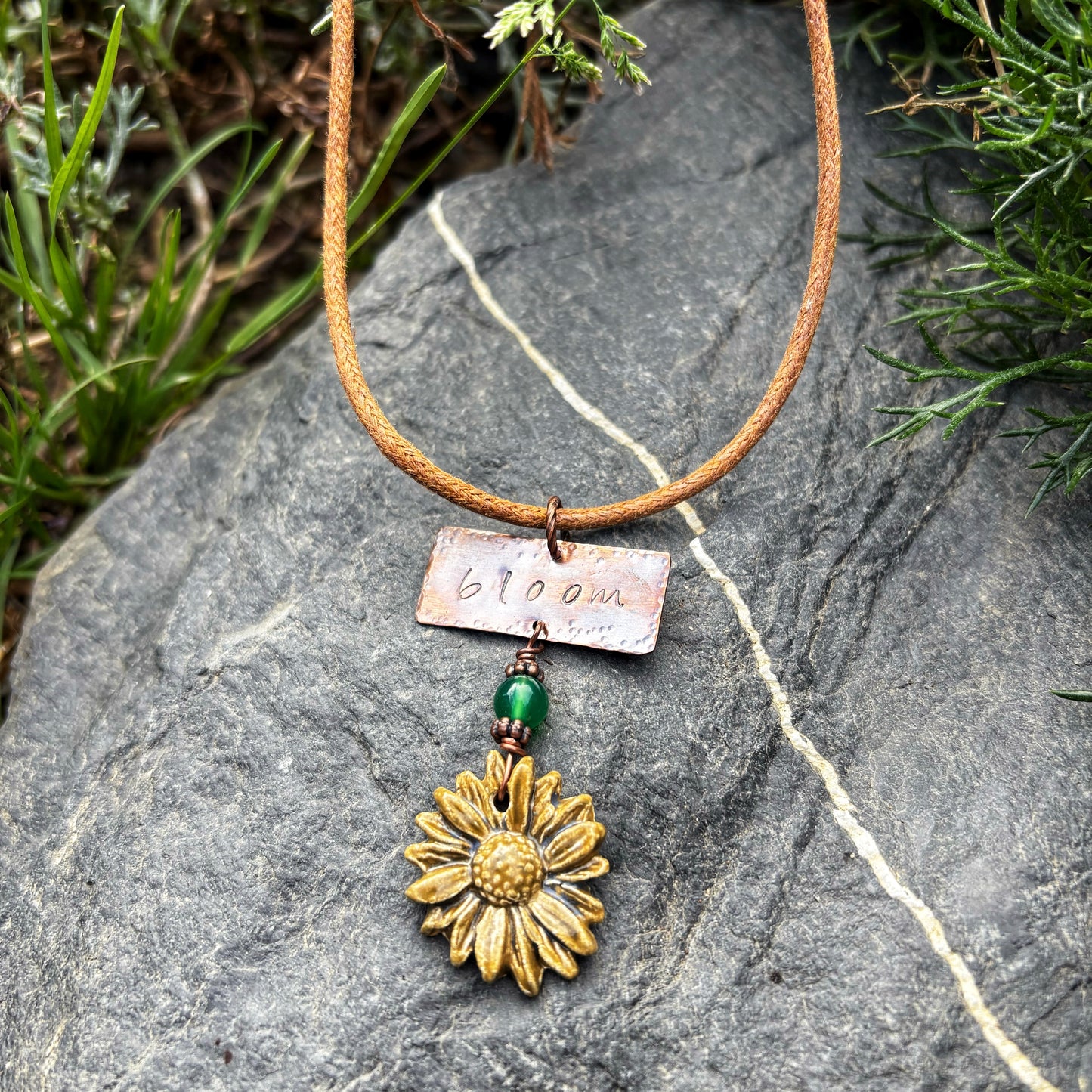 Green Onyx Bloom Necklace