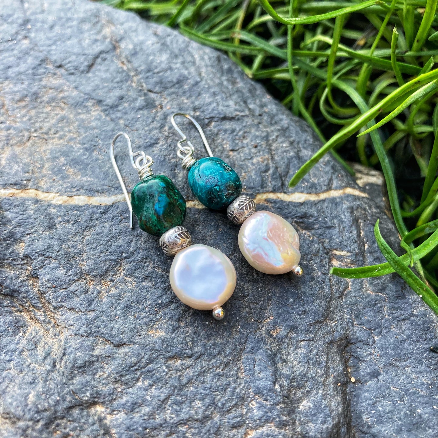 Silver Pearl Earrings