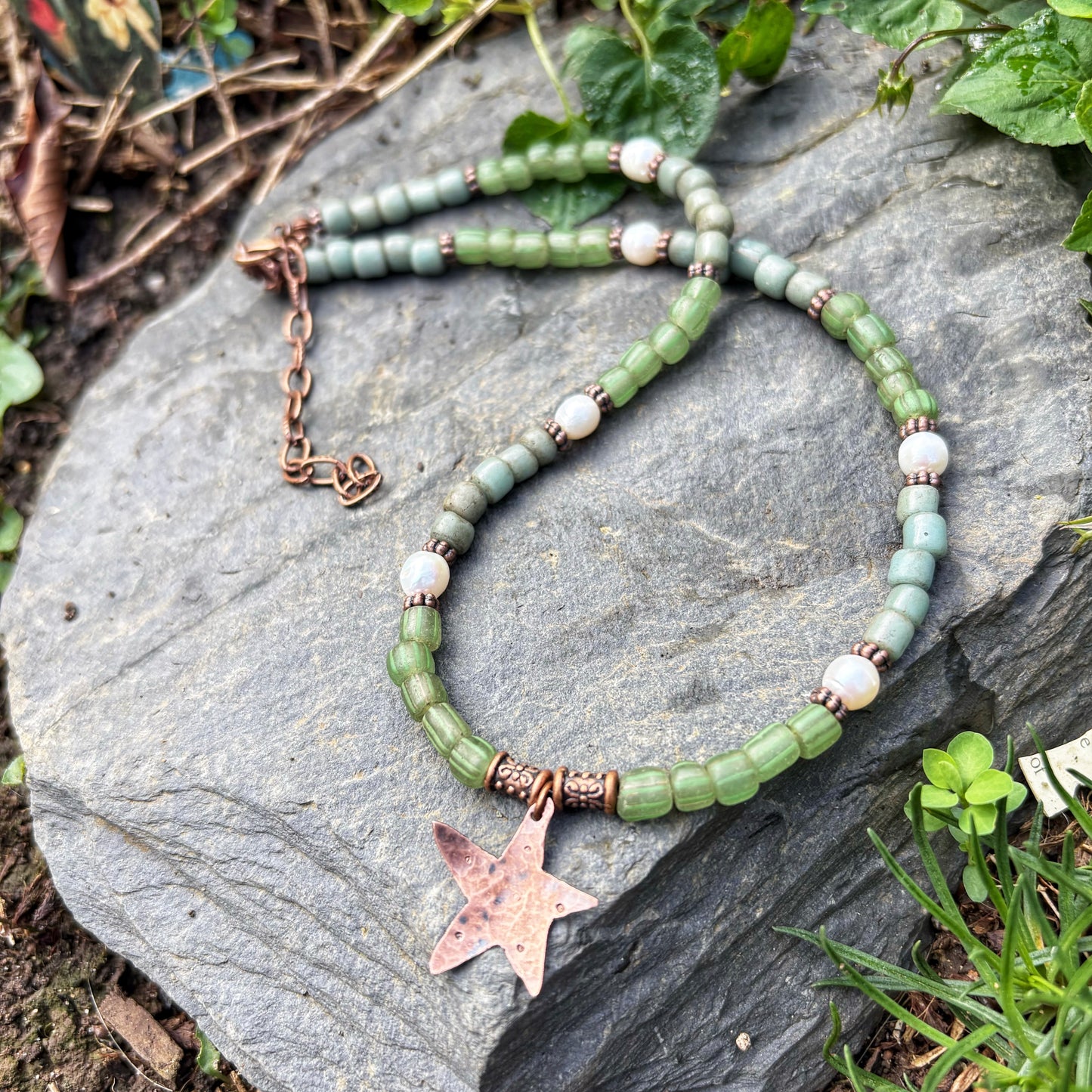 Handmade Copper Starfish Necklace
